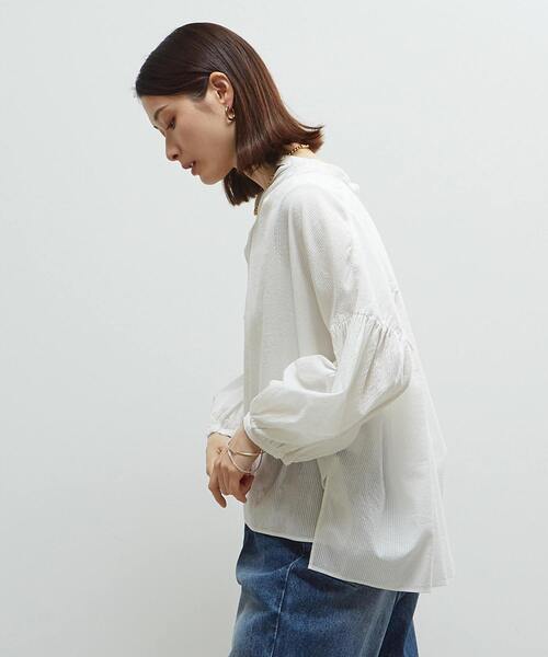 SOFFITTO(ソフィット)の「《定番》ギャザーブラウス(シャツ/ブラウス・レディース・ホワイト系その他/イエロー/ブラック/ブラウン・FREE)」の6枚目の写真