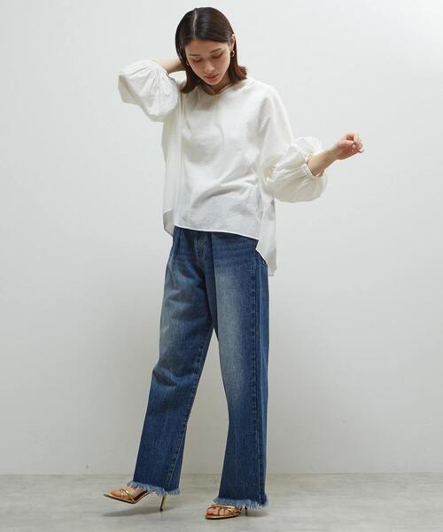 SOFFITTO(ソフィット)の「《定番》ギャザーブラウス(シャツ/ブラウス・レディース・ホワイト系その他/イエロー/ブラック/ブラウン・FREE)」の7枚目の写真
