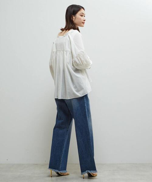 SOFFITTO(ソフィット)の「《定番》ギャザーブラウス(シャツ/ブラウス・レディース・ホワイト系その他/イエロー/ブラック/ブラウン・FREE)」の9枚目の写真