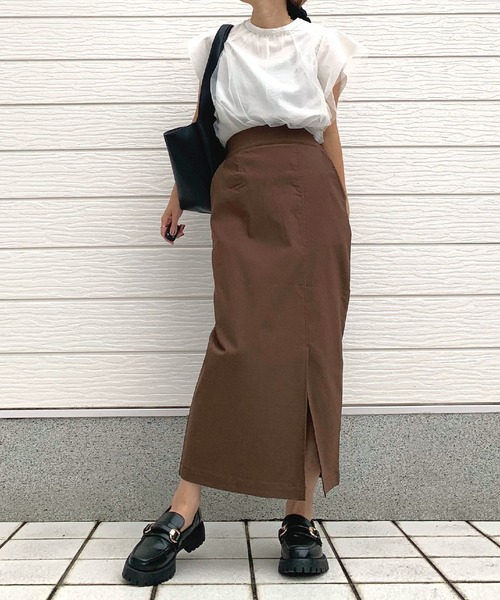 Q（キュー）の「ストレッチタイトスカート（スカート・レディース・グレー/ブラウン/ブラック・MEDIUM）」の20枚目の写真