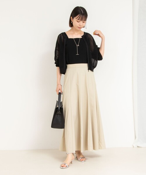 NOLLEY’S Sophi（ノーリーズソフィ）の「《手洗い可能》総針ニットキャミソール（キャミソール・レディース・ホワイト/ダークブラウン/ブラック・FREE）」の12枚目の写真