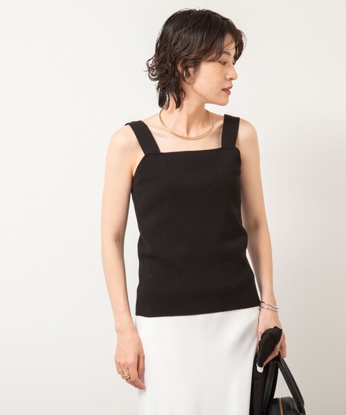 NOLLEY’S Sophi（ノーリーズソフィ）の「《手洗い可能》総針ニットキャミソール（キャミソール・レディース・ホワイト/ダークブラウン/ブラック・FREE）」の16枚目の写真