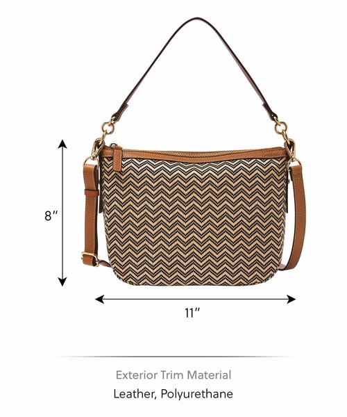 FOSSIL（フォッシル）の「フォッシル 斜めがけバッグ レディース ストロー ブラウン スマホ収納可 ZB11136279（ショルダーバッグ・レディース・ブラウン・FREE）」の4枚目の写真