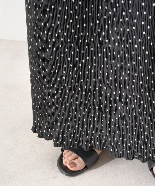 AMERICAN HOLIC(アメリカンホリック)の「ワッシャープリーツタイトスカート(スカート・レディース・ドット/ホワイト系その他2/ブルー系その他6・M/L)」の6枚目の写真