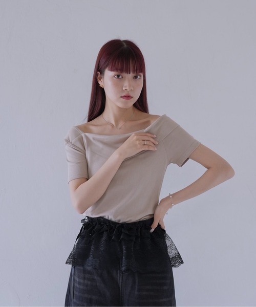 Uenui(ウニュイ)の「レース フリル ラップ スカート(スカート・レディース・ブラック/ホワイト・FREE)」の20枚目の写真