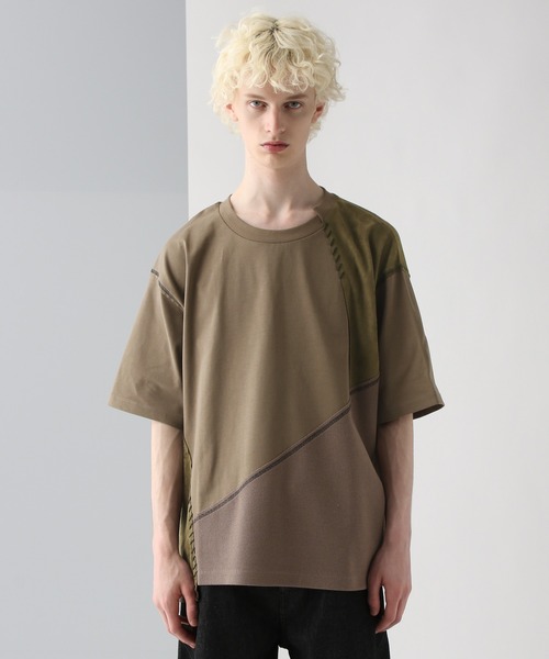 HARE(ハレ)の「トリプルキリカエステッチカット(HARE)(Tシャツ/カットソー・メンズ・ブラック/グレー/ブラウン・FREE)」の16枚目の写真