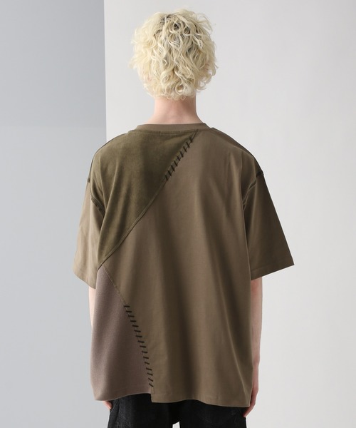 HARE(ハレ)の「トリプルキリカエステッチカット(HARE)(Tシャツ/カットソー・メンズ・ブラック/グレー/ブラウン・FREE)」の18枚目の写真