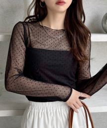sheller ドットシアークロップドトップス シアーなトップス。 | MUSTY NEW BLOG