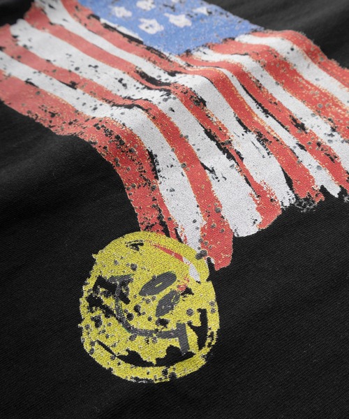 make a ray!(メイク ア レイ!)の「【82】スマイルUSA 古着風 プリントTシャツ/メンズ/レディス(Tシャツ/カットソー・レディース・ブラック/ホワイト/ネイビー・M/L)」の10枚目の写真