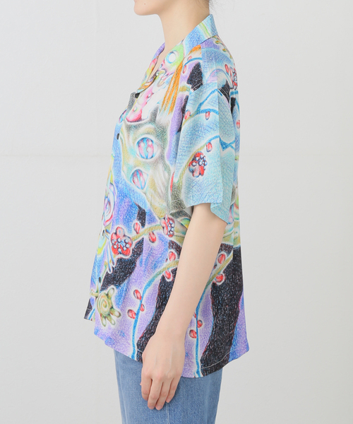 ブラウス シャツ 「BRAIN DEAD/ブレインデッド」ASPEN EYES S/S T05004293D225 レディース メンズ BRAIN DEAD/ブレインデッド】ASPEN EYES S/S T05004293D225