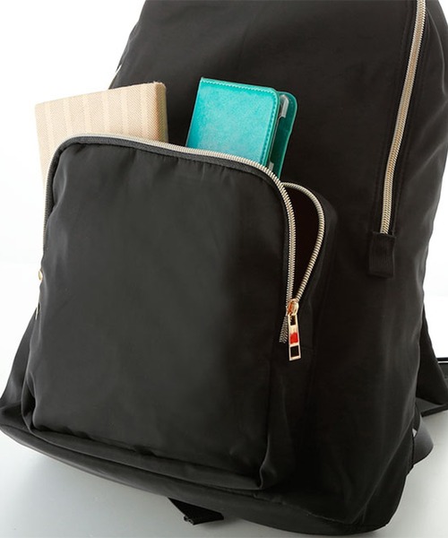 Rename(リネーム)の「Rename ゴールドファスナーデイバッグ RRN71039(バックパック/リュック・レディース・モカ/グレイッシュベージュ・FREE)」の5枚目の写真