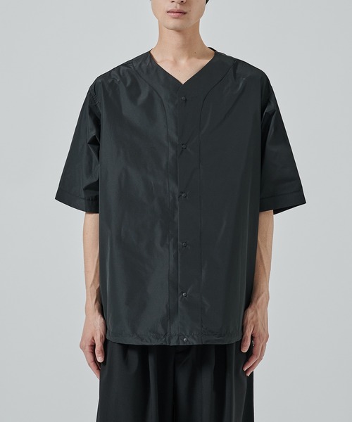 markaware（マーカウェア）の「BASEBALL SHIRT（シャツ/ブラウス・メンズ・ダークグレー/ブラック・1/2）」の5枚目の写真