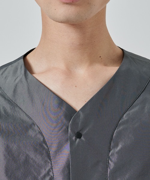 markaware（マーカウェア）の「BASEBALL SHIRT（シャツ/ブラウス・メンズ・ダークグレー/ブラック・1/2）」の9枚目の写真