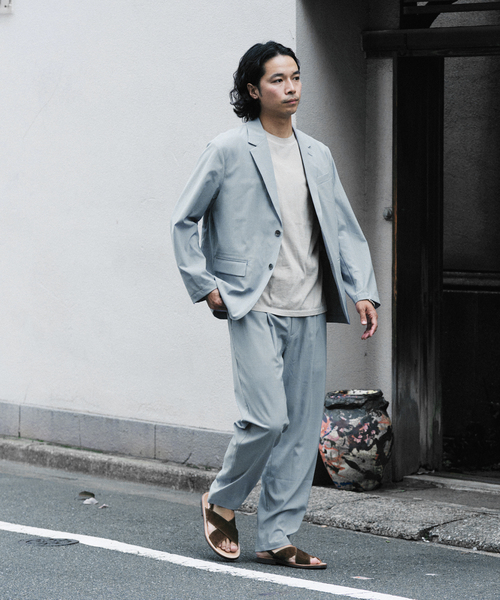 JOURNAL STANDARD relume（ジャーナルスタンダード　レリューム）の「"イージーケア" TECH LINEN COOLMAX(R) ジャケット （セットアップ着用可）（テーラードジャケット・メンズ・ナチュラル/ブラック/ライトグレー/ブラックミックス・MEDIUM/LARGE）」の15枚目の写真