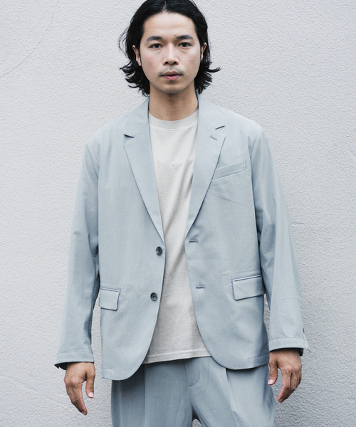 JOURNAL STANDARD relume（ジャーナルスタンダード　レリューム）の「"イージーケア" TECH LINEN COOLMAX(R) ジャケット （セットアップ着用可）（テーラードジャケット・メンズ・ナチュラル/ブラック/ライトグレー/ブラックミックス・MEDIUM/LARGE）」の18枚目の写真