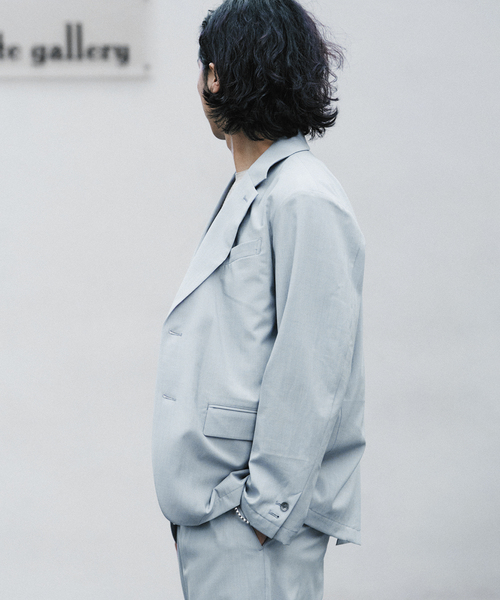 JOURNAL STANDARD relume（ジャーナルスタンダード　レリューム）の「"イージーケア" TECH LINEN COOLMAX(R) ジャケット （セットアップ着用可）（テーラードジャケット・メンズ・ナチュラル/ブラック/ライトグレー/ブラックミックス・MEDIUM/LARGE）」の21枚目の写真