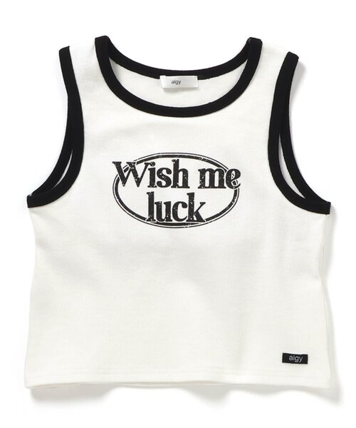 algy(アルジー)の「カップ付きパイピングロゴタンク(タンクトップ・キッズ・ブラック/サックスブルー/オフホワイト・XX-SMALL/X-SMALL/MEDIUM/SMALL)」の2枚目の写真