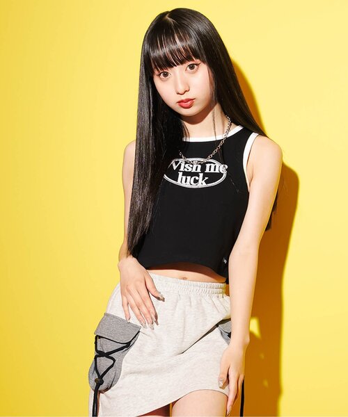 algy(アルジー)の「カップ付きパイピングロゴタンク(タンクトップ・キッズ・ブラック/サックスブルー/オフホワイト・XX-SMALL/X-SMALL/MEDIUM/SMALL)」の3枚目の写真