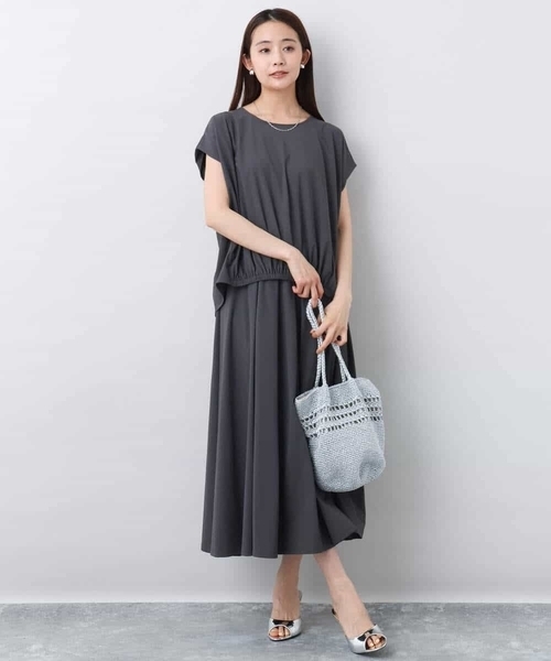 MK MICHEL KLEIN(エムケーミッシェルクラン)の「ジャージーフレアスカート/接触冷感/速乾/洗える(スカート・レディース・グレイッシュベージュ/ピンク/ダークグレー・38)」の14枚目の写真