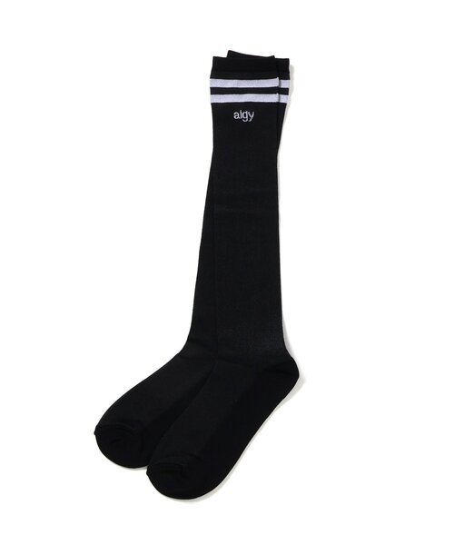 algy（アルジー）の「ラインシアーハイソックス（ソックス/靴下・キッズ・オフホワイト/ブラック・21/24）」の12枚目の写真