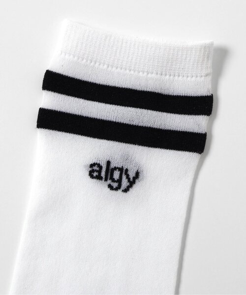 algy（アルジー）の「ラインシアーハイソックス（ソックス/靴下・キッズ・オフホワイト/ブラック・21/24）」の6枚目の写真