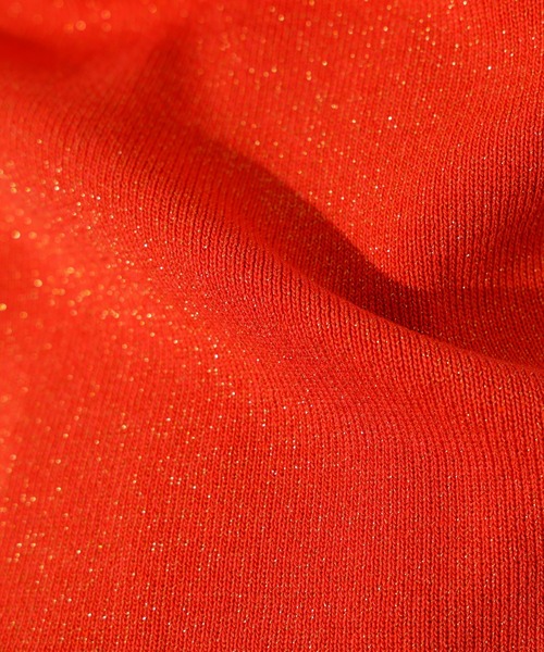 N.（N. Natural Beauty Basic）（エヌエヌナチュラルビューティーベーシック）の「ラメ混ポロエリニット（ポロシャツ・レディース・オレンジ/ブルー/オフホワイト・MEDIUM）」の14枚目の写真