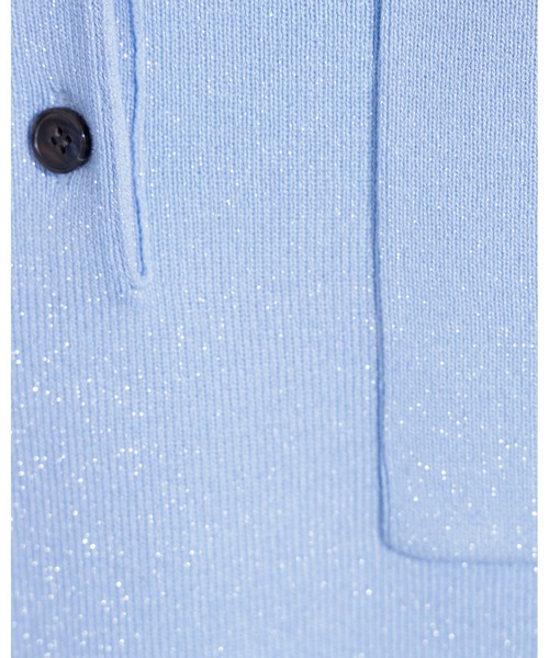 N.（N. Natural Beauty Basic）（エヌエヌナチュラルビューティーベーシック）の「ラメ混ポロエリニット（ポロシャツ・レディース・オレンジ/ブルー/オフホワイト・MEDIUM）」の8枚目の写真