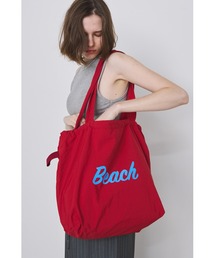Beachナイロントートバッグ / カラーロゴトート / 巾着型トート / 軽量