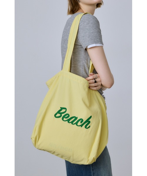un/neu(アンノイ)の「Beachナイロントートバッグ / カラーロゴトート / 巾着型トート / 軽量(トートバッグ・レディース・レッド/ブラック/イエロー・FREE)」の19枚目の写真