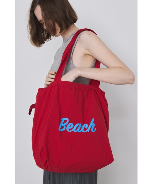 un/neu(アンノイ)の「Beachナイロントートバッグ / カラーロゴトート / 巾着型トート / 軽量(トートバッグ・レディース・レッド/ブラック/イエロー・FREE)」の7枚目の写真