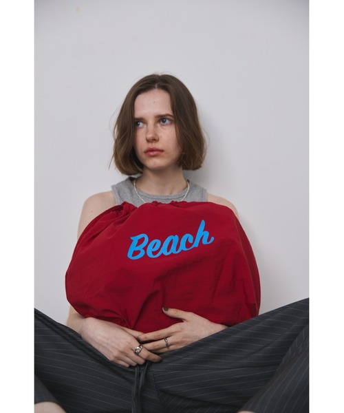 un/neu(アンノイ)の「Beachナイロントートバッグ / カラーロゴトート / 巾着型トート / 軽量(トートバッグ・レディース・レッド/ブラック/イエロー・FREE)」の14枚目の写真