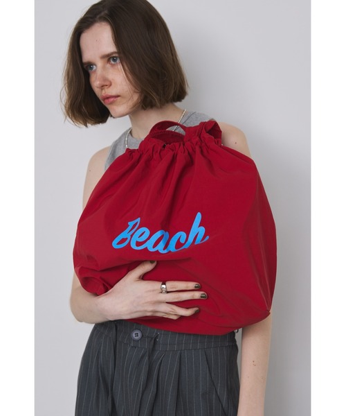 un/neu(アンノイ)の「Beachナイロントートバッグ / カラーロゴトート / 巾着型トート / 軽量(トートバッグ・レディース・レッド/ブラック/イエロー・FREE)」の16枚目の写真