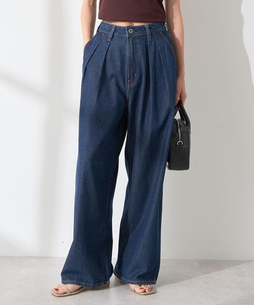 25年 美品 JOURNAL STANDARD ビッグタックワイドデニムパンツ ビッグタックワイドデニムパンツ（デニムパンツ・ジーンズ