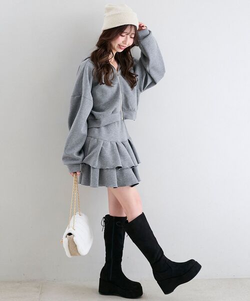 MAJESTIC LEGON（マジェスティックレゴン）の「バックリボン厚底ロングブーツ（ブーツ・レディース・ブラウン系その他2/ブラック系その他・SMALL/MEDIUM/LARGE/X-LARGE）」の10枚目の写真