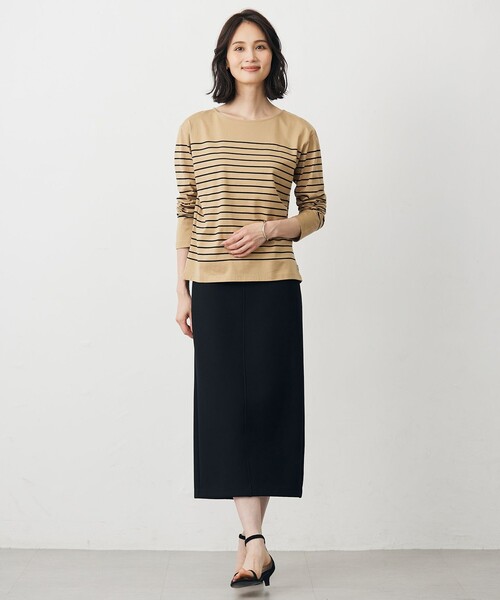 J.PRESS（ジェイプレス）の「バスクボーダー カットソー（Tシャツ/カットソー・レディース・ライトグレー系1/パープル系1/黄土色系1・T15/T13）」の8枚目の写真