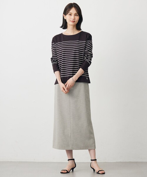 J.PRESS（ジェイプレス）の「バスクボーダー カットソー（Tシャツ/カットソー・レディース・ライトグレー系1/パープル系1/黄土色系1・T15/T13）」の13枚目の写真