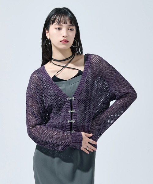 エトロ ETRO カーディガン モヘヤ混 総柄 40 紫 パープル エトロ ETRO カーディガン モヘヤ混 総柄 40 紫 パープル 【公式通販】