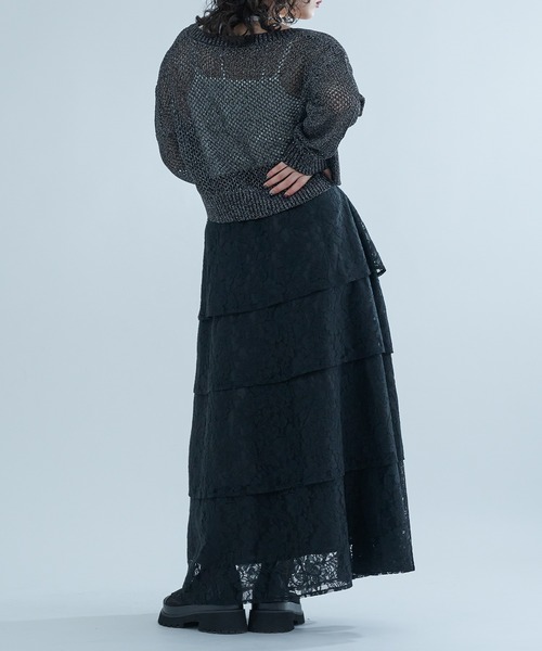 Ellno de Mavie（エルノデメヴィ）の「チャイナメタルボタンメッシュカーディガン（カーディガン/ボレロ・レディース・パープル/ブラック/ブラック系その他/ブルー/ブルー系/ブラック系・FREE）」の16枚目の写真