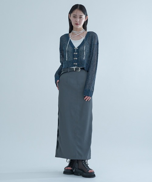 Ellno de Mavie（エルノデメヴィ）の「チャイナメタルボタンメッシュカーディガン（カーディガン/ボレロ・レディース・パープル/ブラック/ブラック系その他/ブルー/ブルー系/ブラック系・FREE）」の20枚目の写真