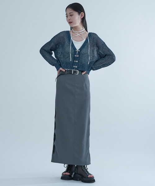 Ellno de Mavie（エルノデメヴィ）の「チャイナメタルボタンメッシュカーディガン（カーディガン/ボレロ・レディース・パープル/ブラック/ブラック系その他/ブルー/ブルー系/ブラック系・FREE）」の21枚目の写真