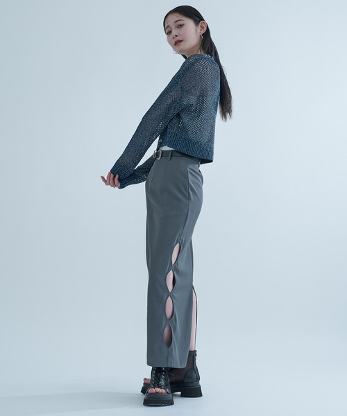 Ellno de Mavie（エルノデメヴィ）の「チャイナメタルボタンメッシュカーディガン（カーディガン/ボレロ・レディース・パープル/ブラック/ブラック系その他/ブルー/ブルー系/ブラック系・FREE）」の22枚目の写真