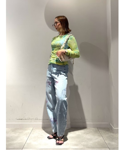 Desigual(デシグアル)の「ウォーターカラープリントドレープニット(Tシャツ/カットソー・レディース・グリーン・M/L/XL/S/XS)」の5枚目の写真