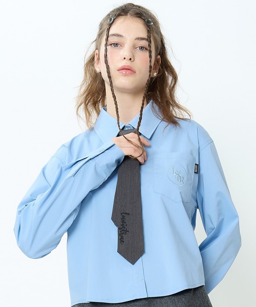 LUVISTRUE(ラヴイズトゥルー)の「CH LVTR SHIRTS(シャツ/ブラウス・レディース・ブルー/ホワイト・FREE)」の1枚目の写真
