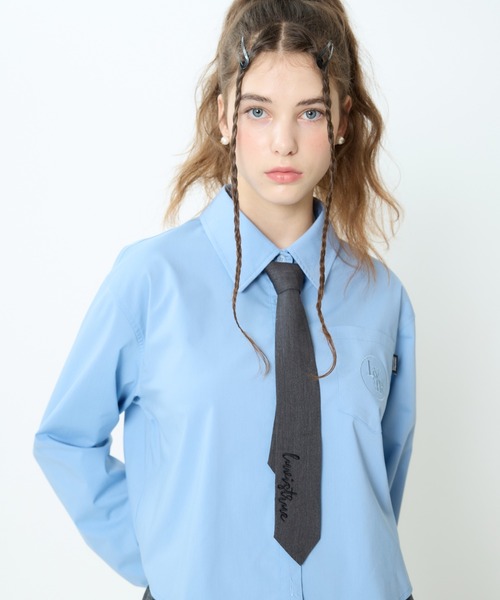 LUVISTRUE(ラヴイズトゥルー)の「CH LVTR SHIRTS(シャツ/ブラウス・レディース・ブルー/ホワイト・FREE)」の3枚目の写真