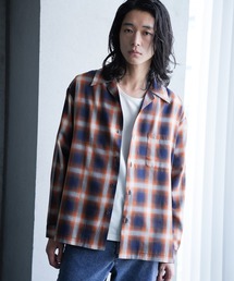RATTLE TRAP | オープンカラー ルーズシルエット オンブレチェックシャツ(シャツ/ブラウス)