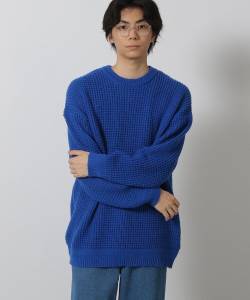 【新品】レザレクション　メンズ　ニット　ブルー　Lサイズ 新品】レザレクション ニット ブルー メンズ Mサイズ 楽天市場