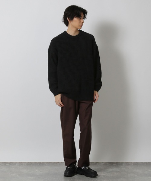 LAKOLE(ラコレ)の「ワッフルニットプルオーバー / 576257(ニット/セーター・メンズ・ブラック/グレー/ブルー/ベージュ・MEDIUM/LARGE)」の5枚目の写真
