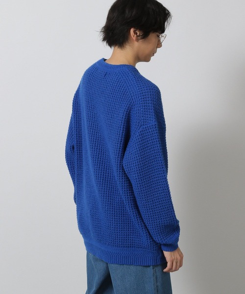 LAKOLE(ラコレ)の「ワッフルニットプルオーバー / 576257(ニット/セーター・メンズ・ブラック/グレー/ブルー/ベージュ・MEDIUM/LARGE)」の15枚目の写真