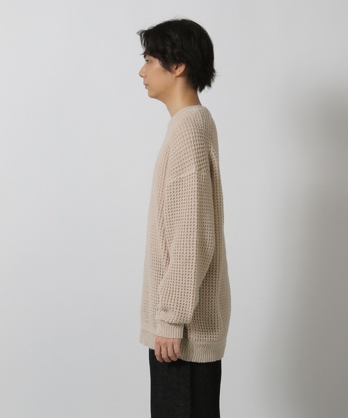 LAKOLE(ラコレ)の「ワッフルニットプルオーバー / 576257(ニット/セーター・メンズ・ブラック/グレー/ブルー/ベージュ・MEDIUM/LARGE)」の17枚目の写真