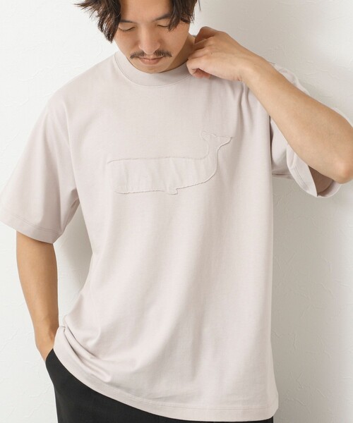 NOLLEY'S goodman(ノーリーズグッドマン)の「スランクフィニッシング天竺クラフトクジラT(Tシャツ/カットソー・メンズ・グレイッシュブルー/ブラック/グレイッシュベージュ/ホワイト・XL/L/M/S)」の4枚目の写真